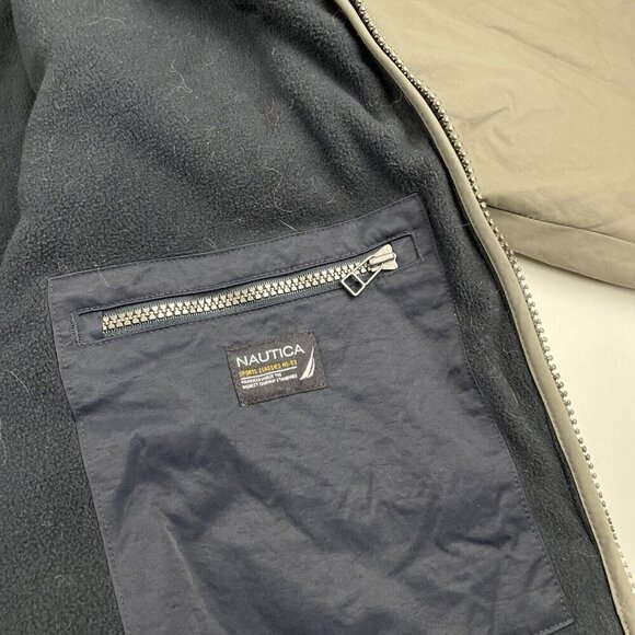 Nautica Sports Classic NS 83 Mens Size XL Fleece Lined Two Tone Coat Full Zip - Picture 7 of 10